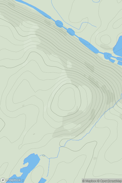Thumbnail image for Cruach Mor Dunardry showing contour plot for surrounding peak