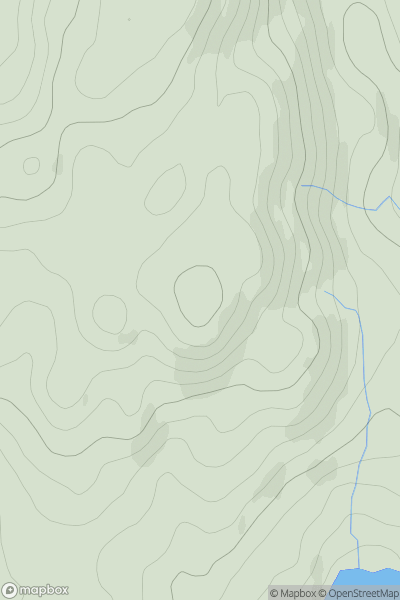 Thumbnail image for Binnein Ban showing contour plot for surrounding peak