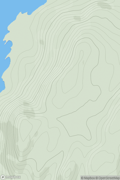 Thumbnail image for Creag a' Bhanan NE Top showing contour plot for surrounding peak
