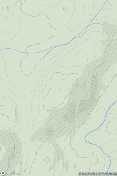 Thumbnail image for Balantyre Hill showing contour plot for surrounding peak