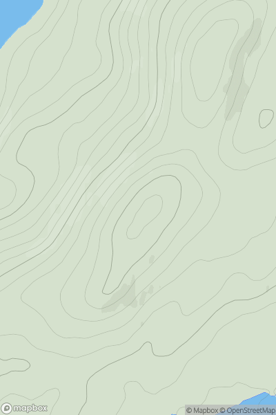 Thumbnail image for Cruach na Luib showing contour plot for surrounding peak