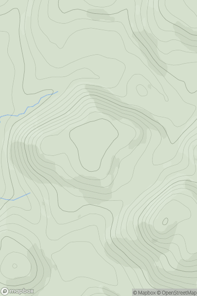Thumbnail image for Barr Aille showing contour plot for surrounding peak