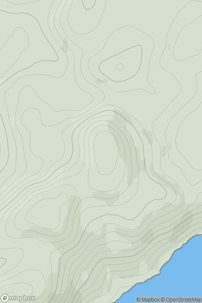 Thumbnail image for Cnoc Fraoich showing contour plot for surrounding peak