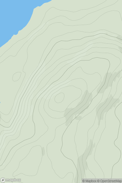 Thumbnail image for Mullach Dubh showing contour plot for surrounding peak