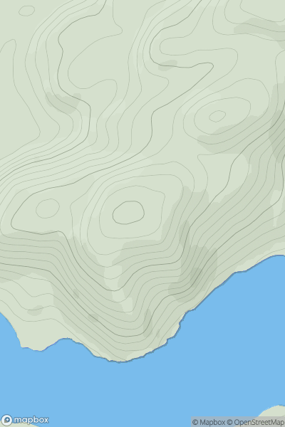 Thumbnail image for Carn Breagach showing contour plot for surrounding peak