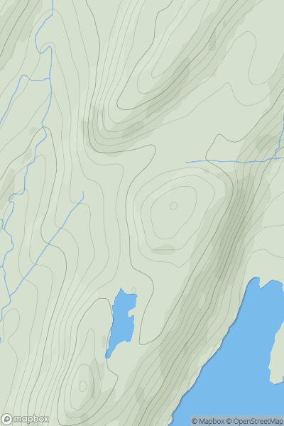 Thumbnail image for Sidhean Reidh showing contour plot for surrounding peak