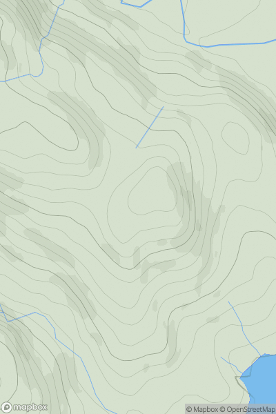 Thumbnail image for Cnoc na Dippen showing contour plot for surrounding peak