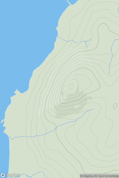 Thumbnail image for Dun Skeig showing contour plot for surrounding peak