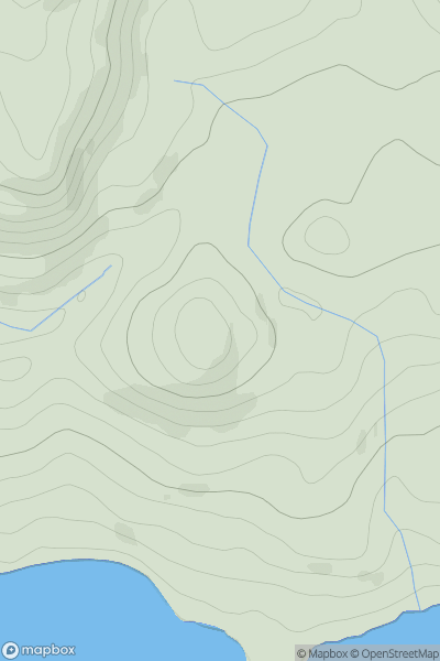Thumbnail image for Askomill Hill showing contour plot for surrounding peak
