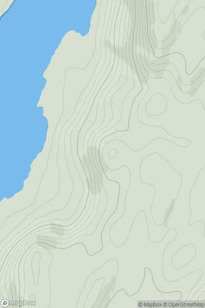 Thumbnail image for Creagan nam Buachaillean showing contour plot for surrounding peak