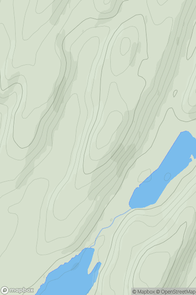 Thumbnail image for Cnoc Barnluasgan showing contour plot for surrounding peak