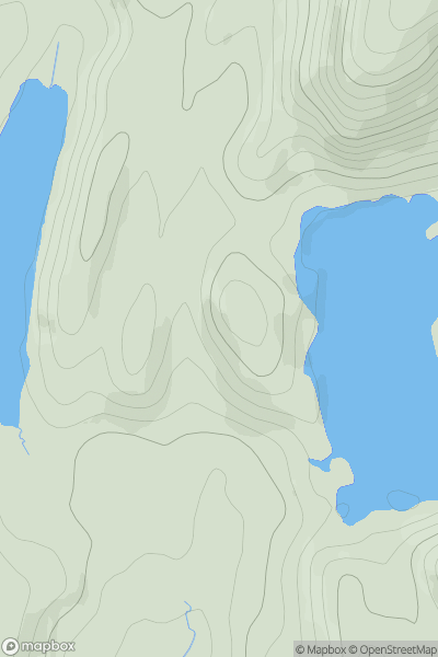 Thumbnail image for Cruach an Nid SW Top showing contour plot for surrounding peak