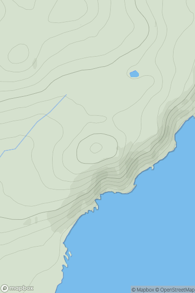 Thumbnail image for Gartnagerach Hill showing contour plot for surrounding peak