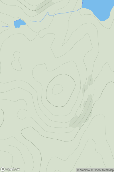 Thumbnail image for Barr Iolaich showing contour plot for surrounding peak
