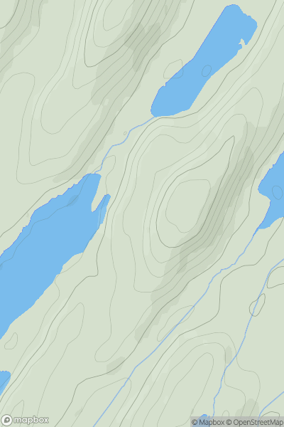 Thumbnail image for Cnoc Gartnagrenoch showing contour plot for surrounding peak