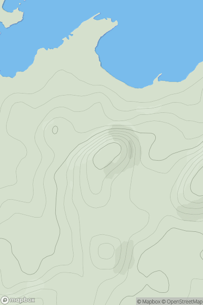 Thumbnail image for Barr nan Cadhag showing contour plot for surrounding peak