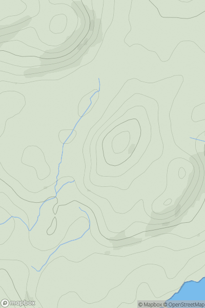 Thumbnail image for Bad Bheith showing contour plot for surrounding peak