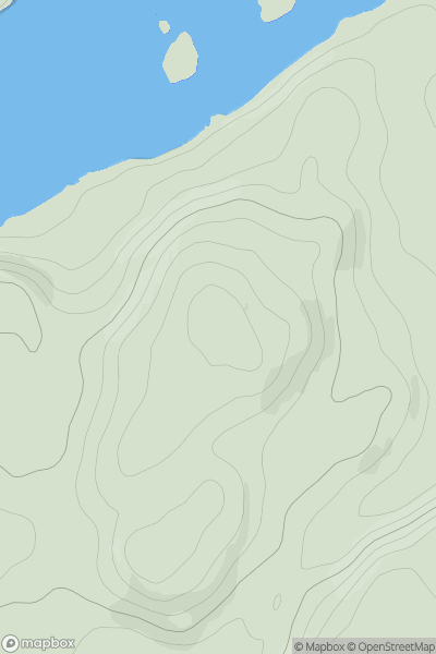 Thumbnail image for Creagan Iubhar showing contour plot for surrounding peak