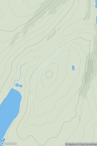 Thumbnail image for Hill of Ascog showing contour plot for surrounding peak