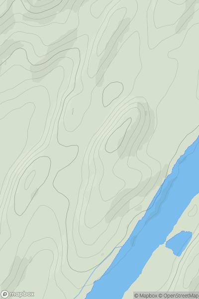 Thumbnail image for Druim Loch Coille-Bharr showing contour plot for surrounding peak