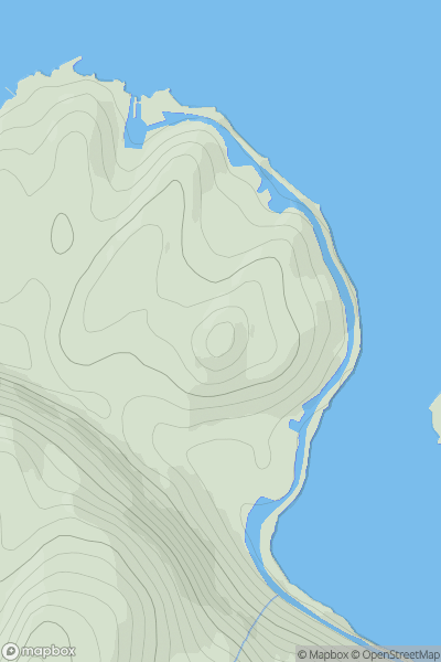 Thumbnail image for Crinan Wood showing contour plot for surrounding peak