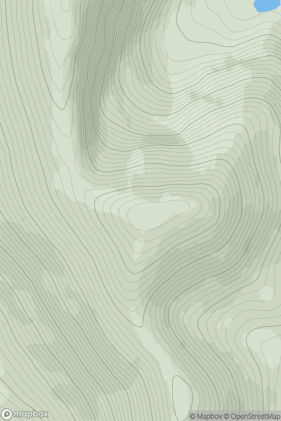 Thumbnail image for Foinaven (Foinne Bhein) - Ganu Mor showing contour plot for surrounding peak