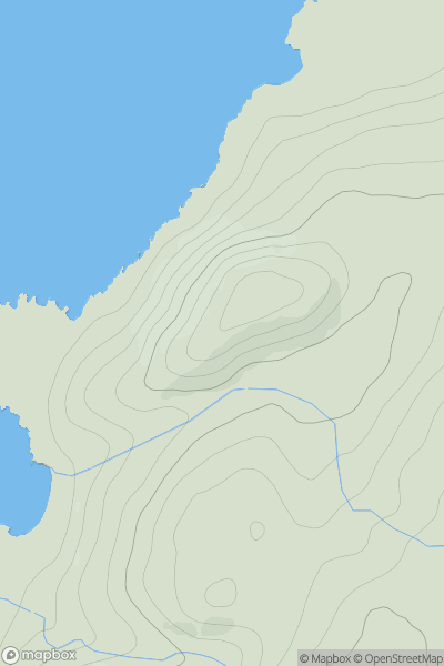 Thumbnail image for Dun Ronachain showing contour plot for surrounding peak