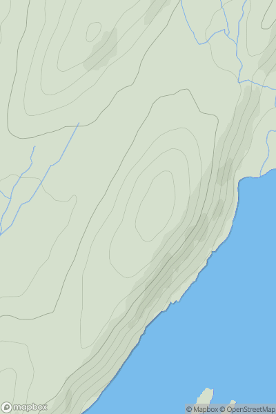 Thumbnail image for Cnoc Moine showing contour plot for surrounding peak