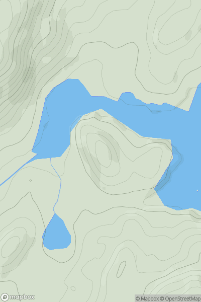 Thumbnail image for Cnoc Caol Chaorann showing contour plot for surrounding peak