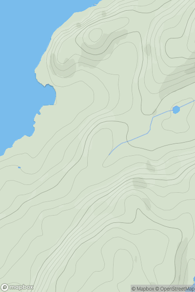 Thumbnail image for Barr Cruinn showing contour plot for surrounding peak