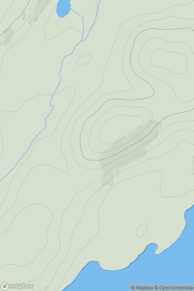Thumbnail image for Barr na Cour showing contour plot for surrounding peak