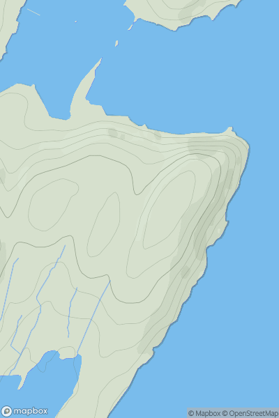 Thumbnail image for Duntaynish Hill showing contour plot for surrounding peak