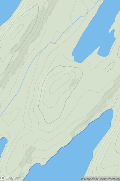 Thumbnail image for Cnoc Loch Coille-Bharr showing contour plot for surrounding peak