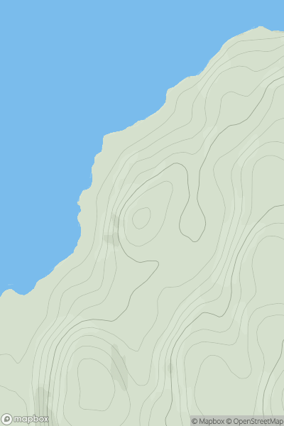 Thumbnail image for Corval Hill showing contour plot for surrounding peak