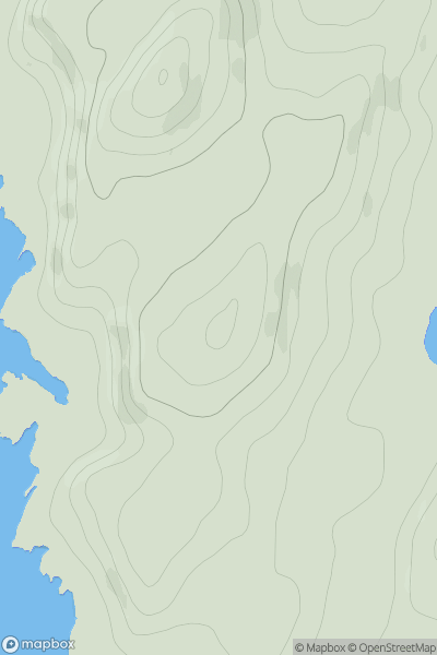 Thumbnail image for Barr Mor South Top showing contour plot for surrounding peak