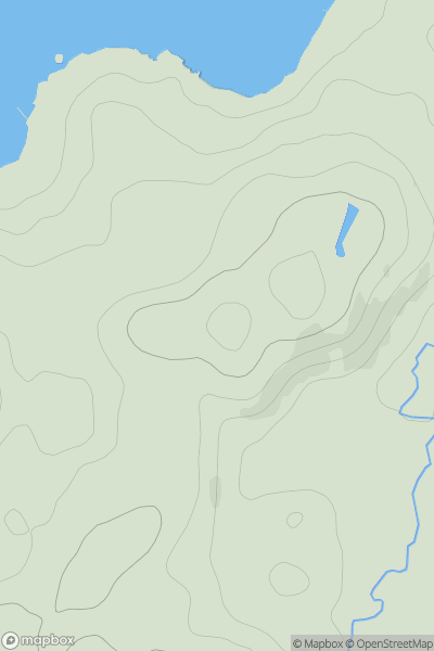 Thumbnail image for Dun Clachach showing contour plot for surrounding peak