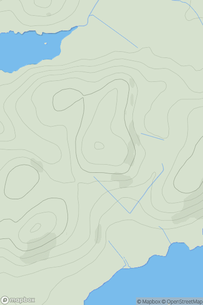 Thumbnail image for Cnoc Gille Thabhaish showing contour plot for surrounding peak