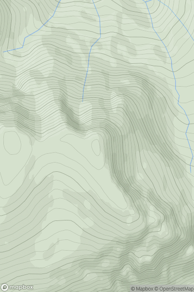 Thumbnail image for Beinn an Dothaidh showing contour plot for surrounding peak