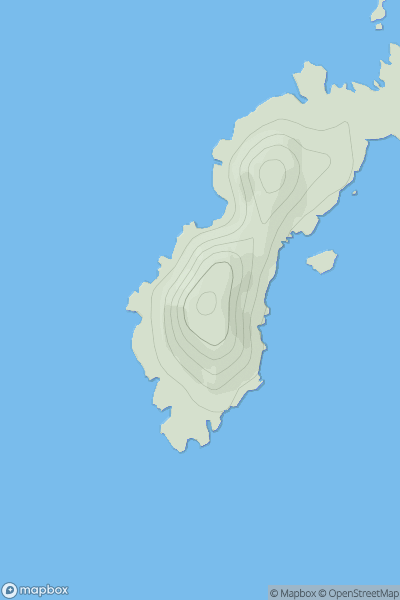 Thumbnail image for Insh Island showing contour plot for surrounding peak