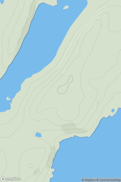 Thumbnail image for Sron Mhadadh showing contour plot for surrounding peak