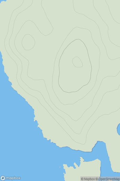 Thumbnail image for Aird Luing showing contour plot for surrounding peak