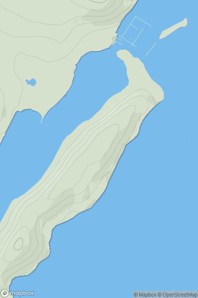 Thumbnail image for Eilean Mhic Chrion showing contour plot for surrounding peak