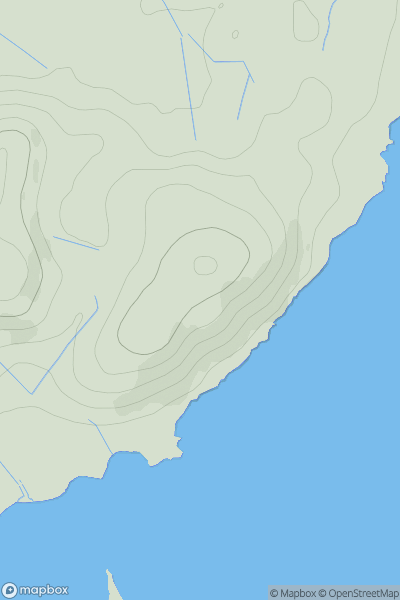 Thumbnail image for Cnoc a' Mhor-fhir showing contour plot for surrounding peak