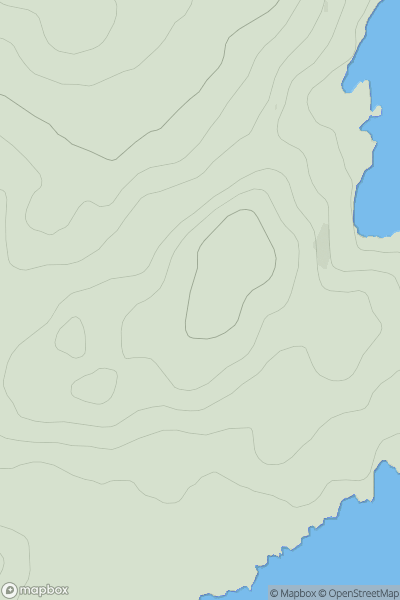 Thumbnail image for Cnoc Coille Mhor showing contour plot for surrounding peak