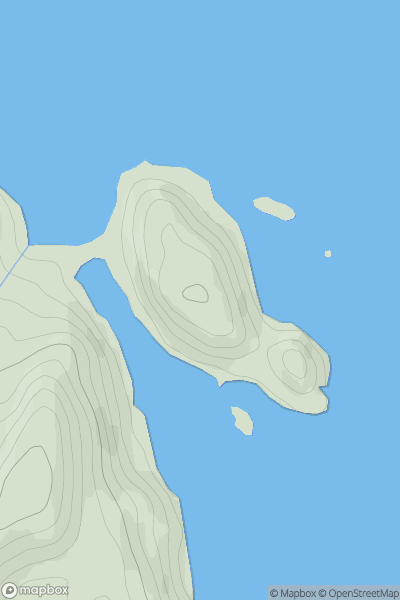 Thumbnail image for Barmore Island showing contour plot for surrounding peak