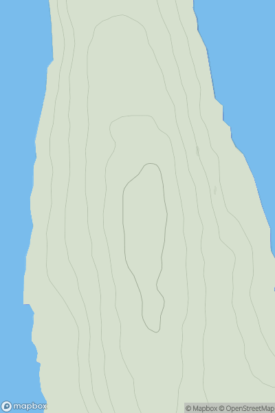 Thumbnail image for Inchmarnock showing contour plot for surrounding peak