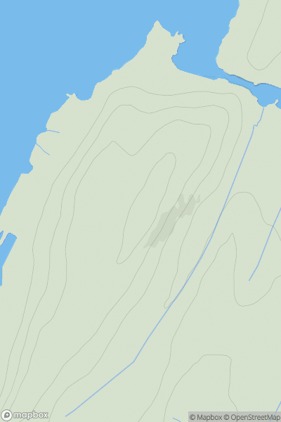 Thumbnail image for Druim Chlachan showing contour plot for surrounding peak