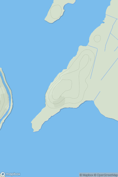 Thumbnail image for Crinan Ferry Hill showing contour plot for surrounding peak