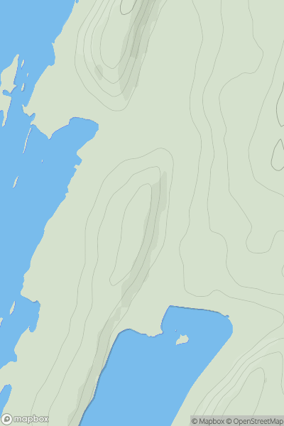 Thumbnail image for Druim a' Chaisteil showing contour plot for surrounding peak