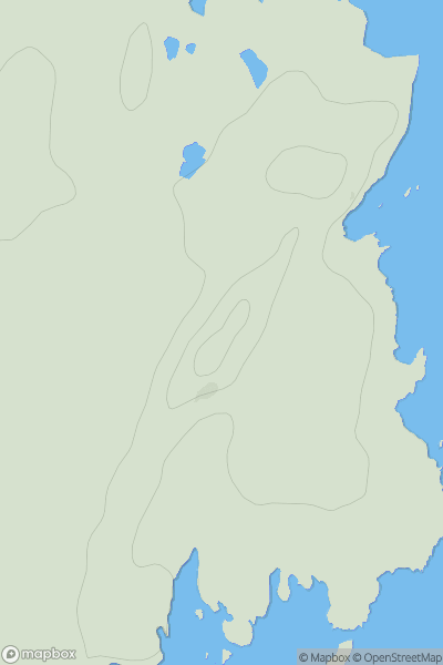 Thumbnail image for Balvicar Hill showing contour plot for surrounding peak